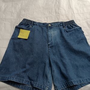(SOLD)BLASSPORT brand High-Rise Denim Shorts in Medium Blue